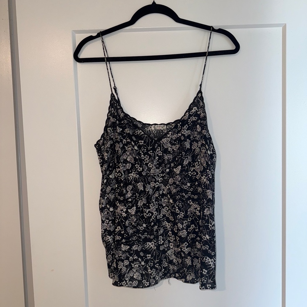 Free People Black Floral Camisole